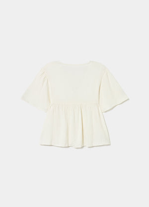 Bluse mit weiten Ärmeln und Spitze