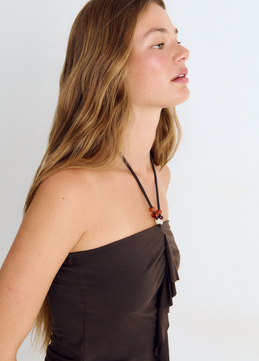 Top halter with small balls