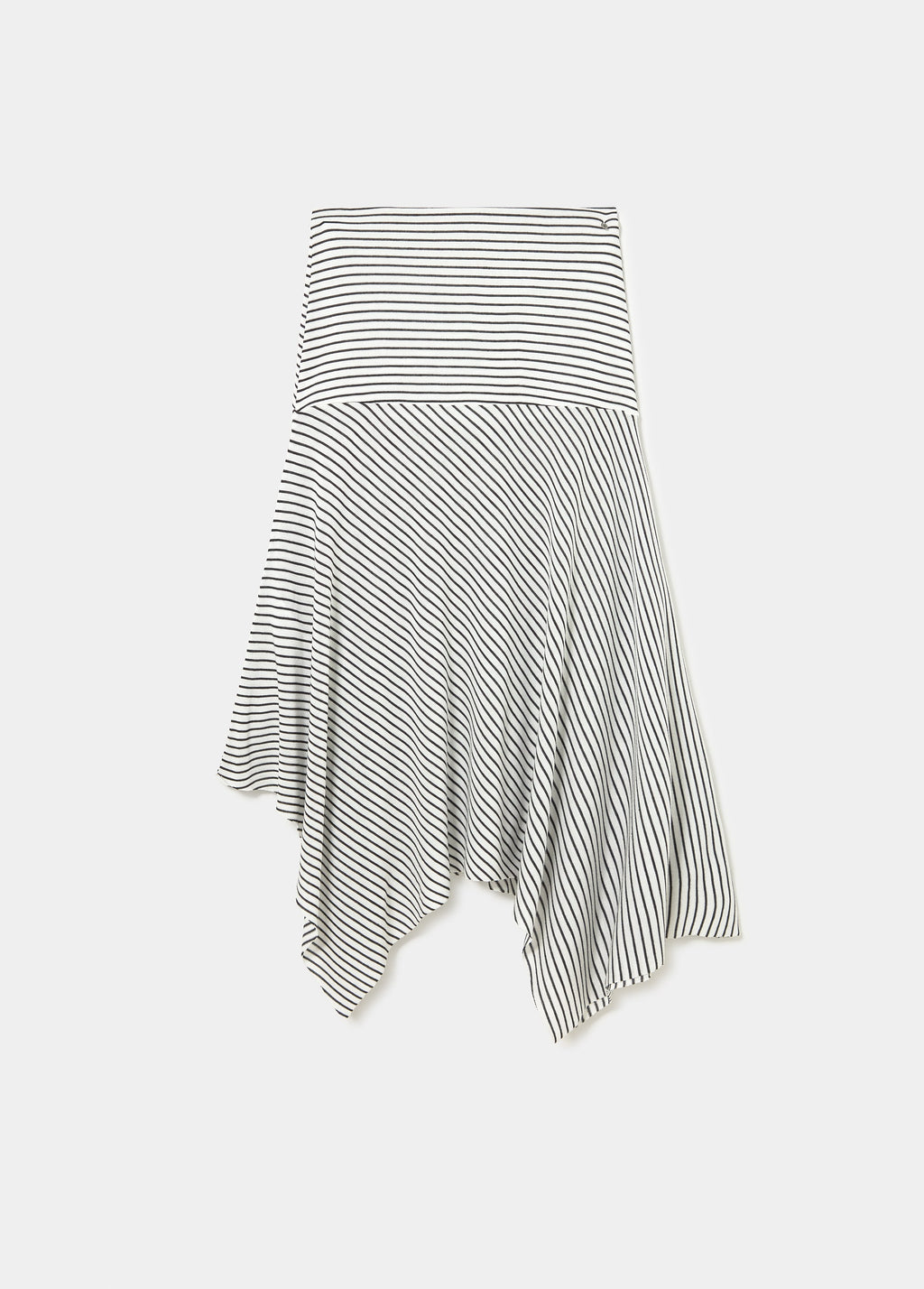 Falda midi raya tejida