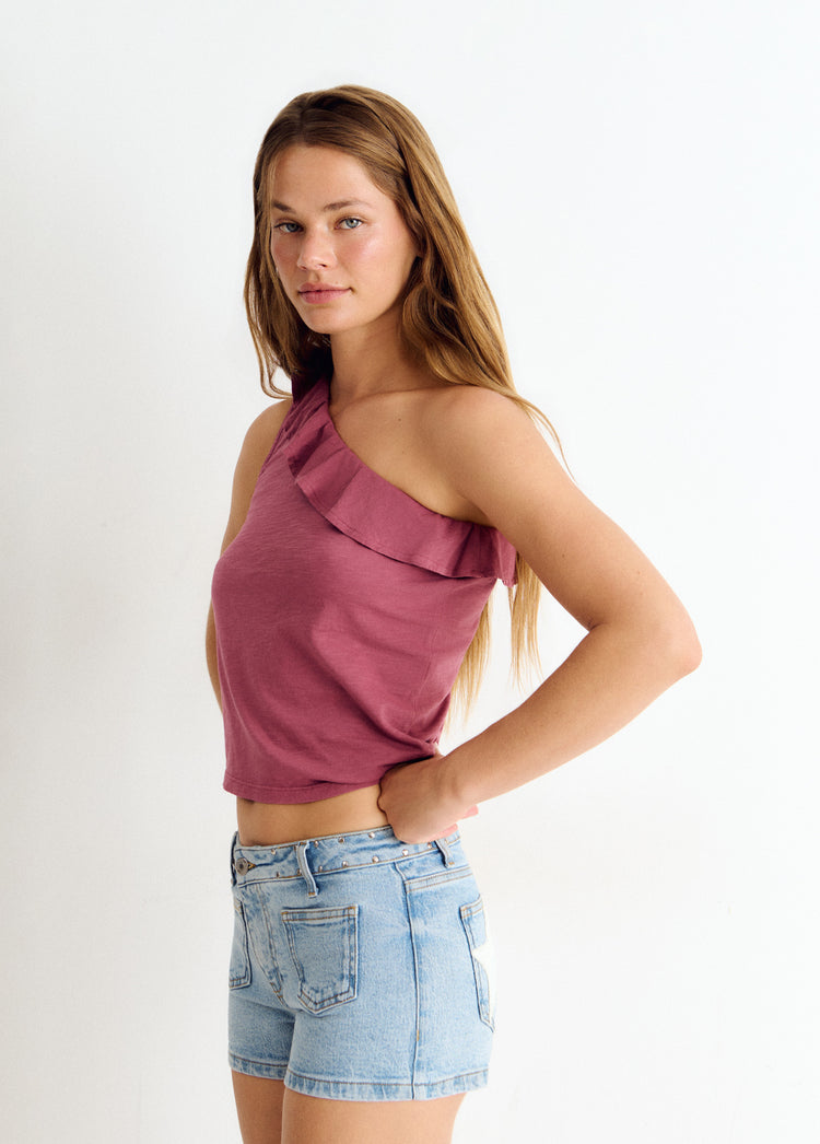 Camiseta asimétrica volante
