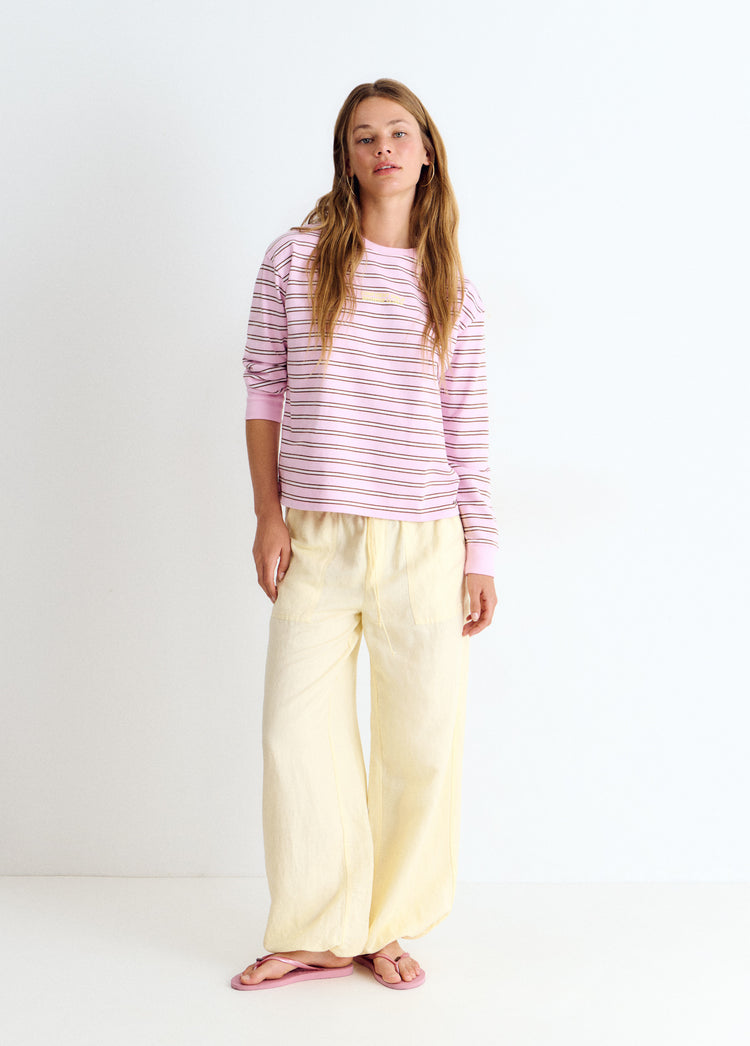Thin striped print sweatshirt