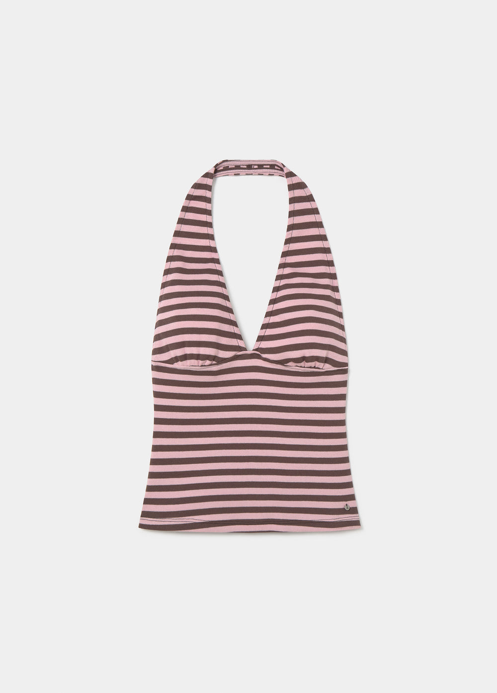 Top halter raya tejida