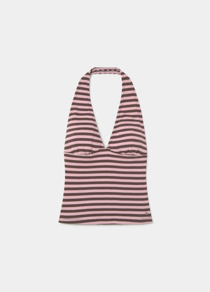 Top halter raya tejida