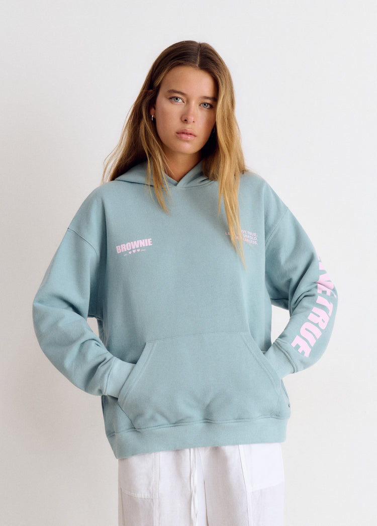 Sudadera oversized lavada y parche