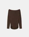 T-shirt en viscose à encolure bateau et clous