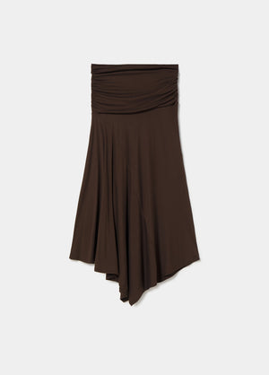 Asymmetrischer Rock mit Bund