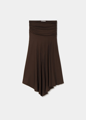 Asymmetrischer Rock mit Bund
