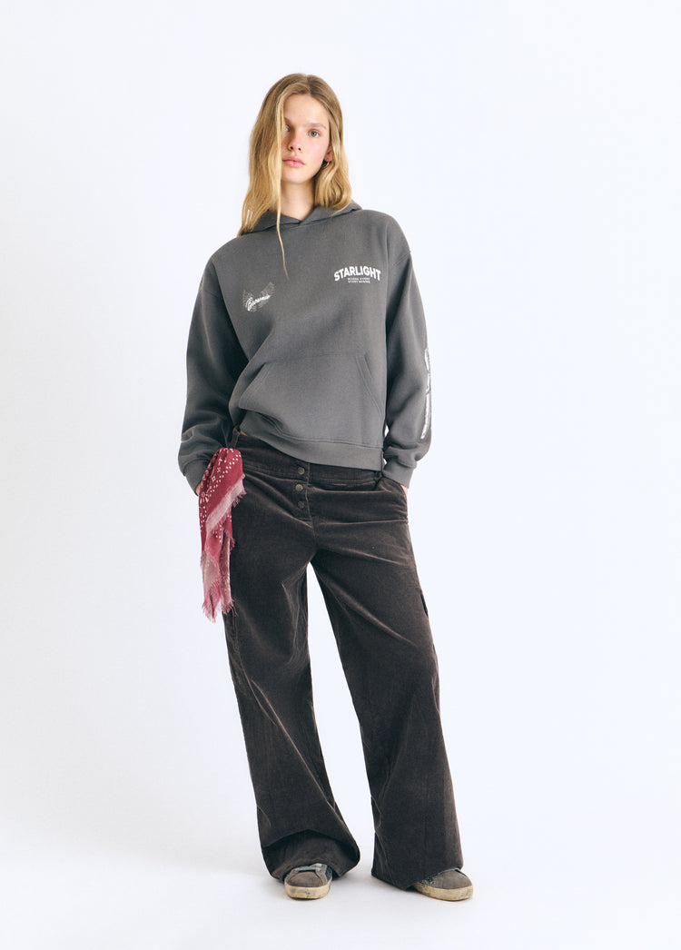 Sweatshirt with sequin wings and sleeves