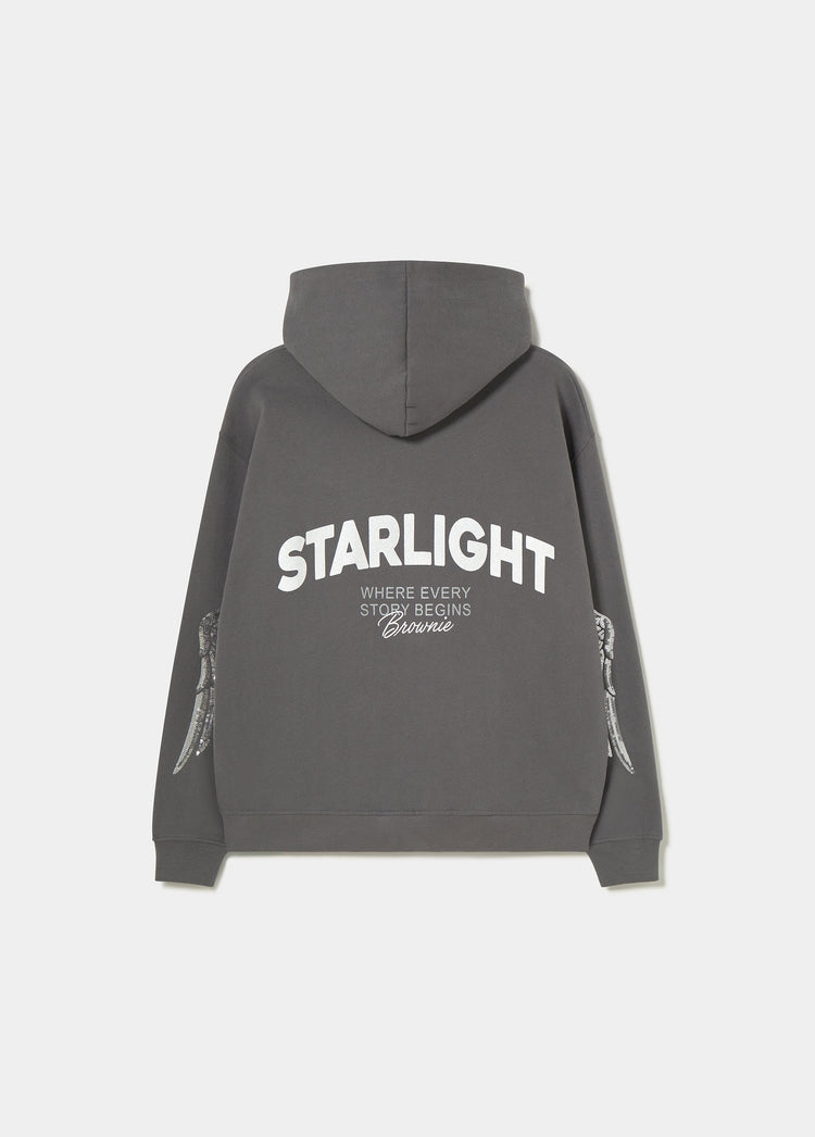 Hoodie with sequin print