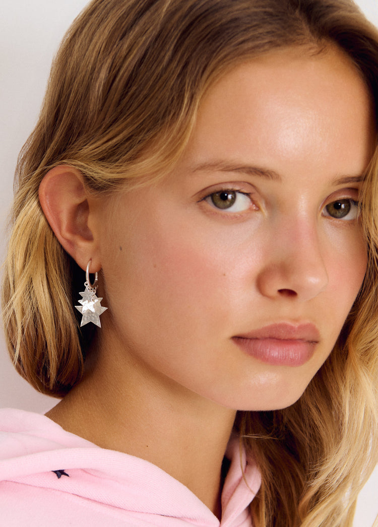 Pendientes aro estrellas