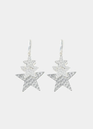 Boucles d'oreilles anneau étoiles