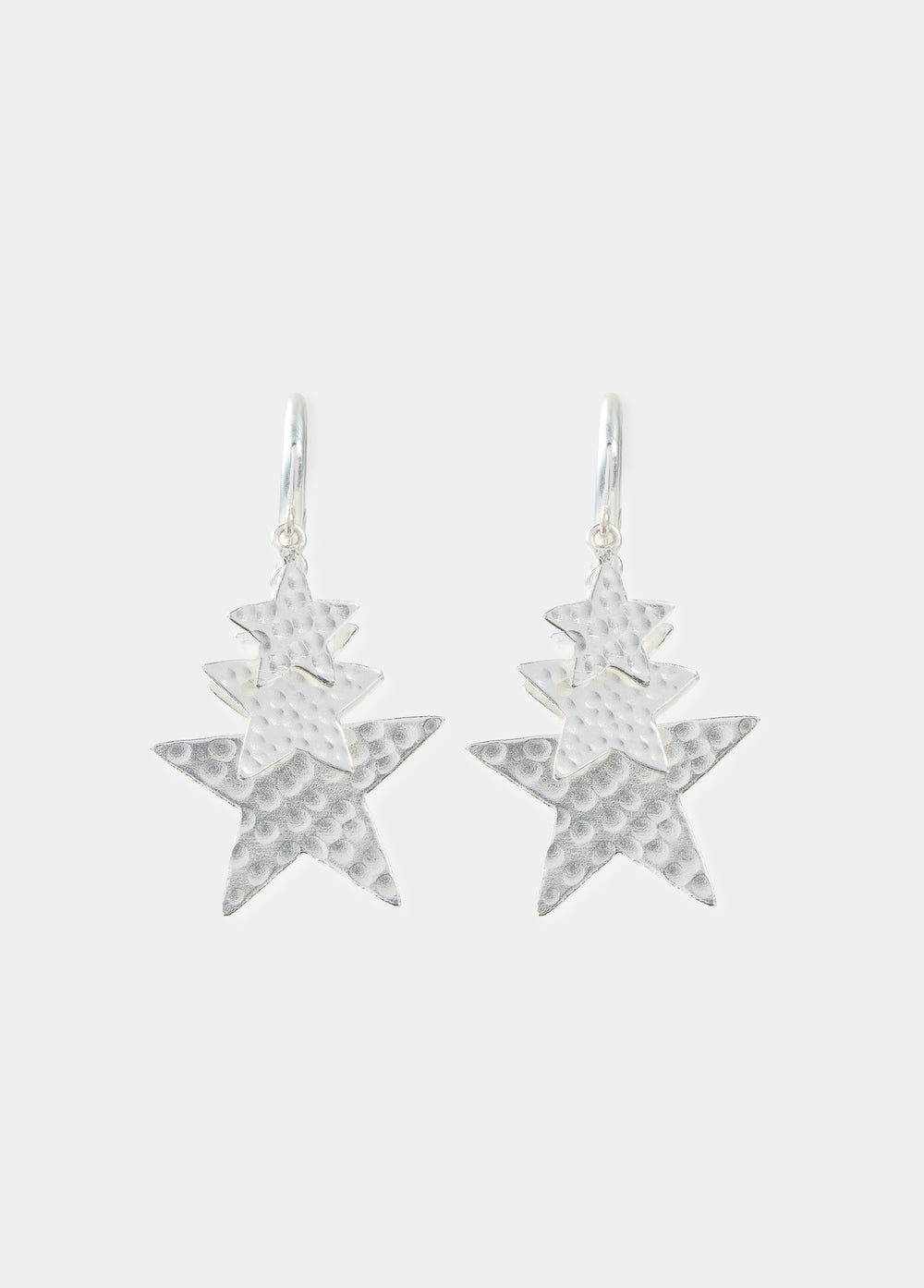 Star hoop earrings