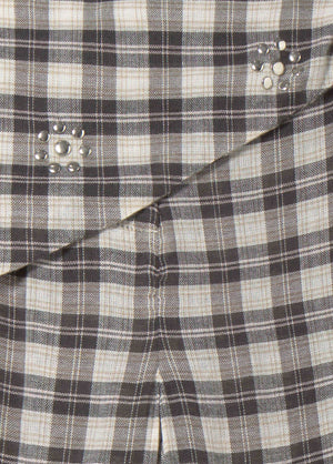 Pantalón bombacho cuadros con pañuelo