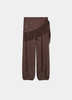 Pantalon bouffant avec foulard à franges