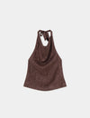Top halter tejido jacquard