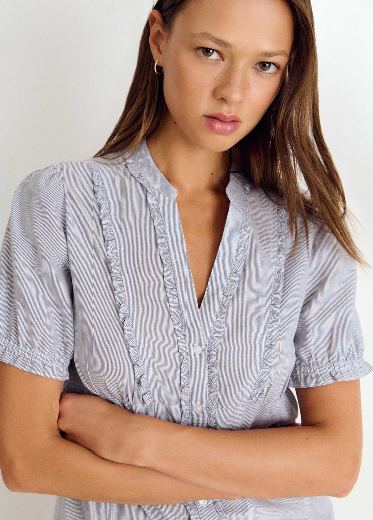 Blusa romántica rayas