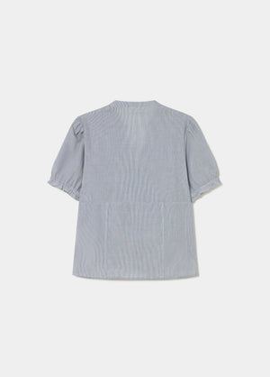 Blouse à manches courtes à rayures