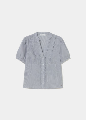 Romantische Bluse mit Streifen