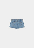 Shorts mit Nieten und Stern-Patch