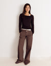 Wide-waist trousers