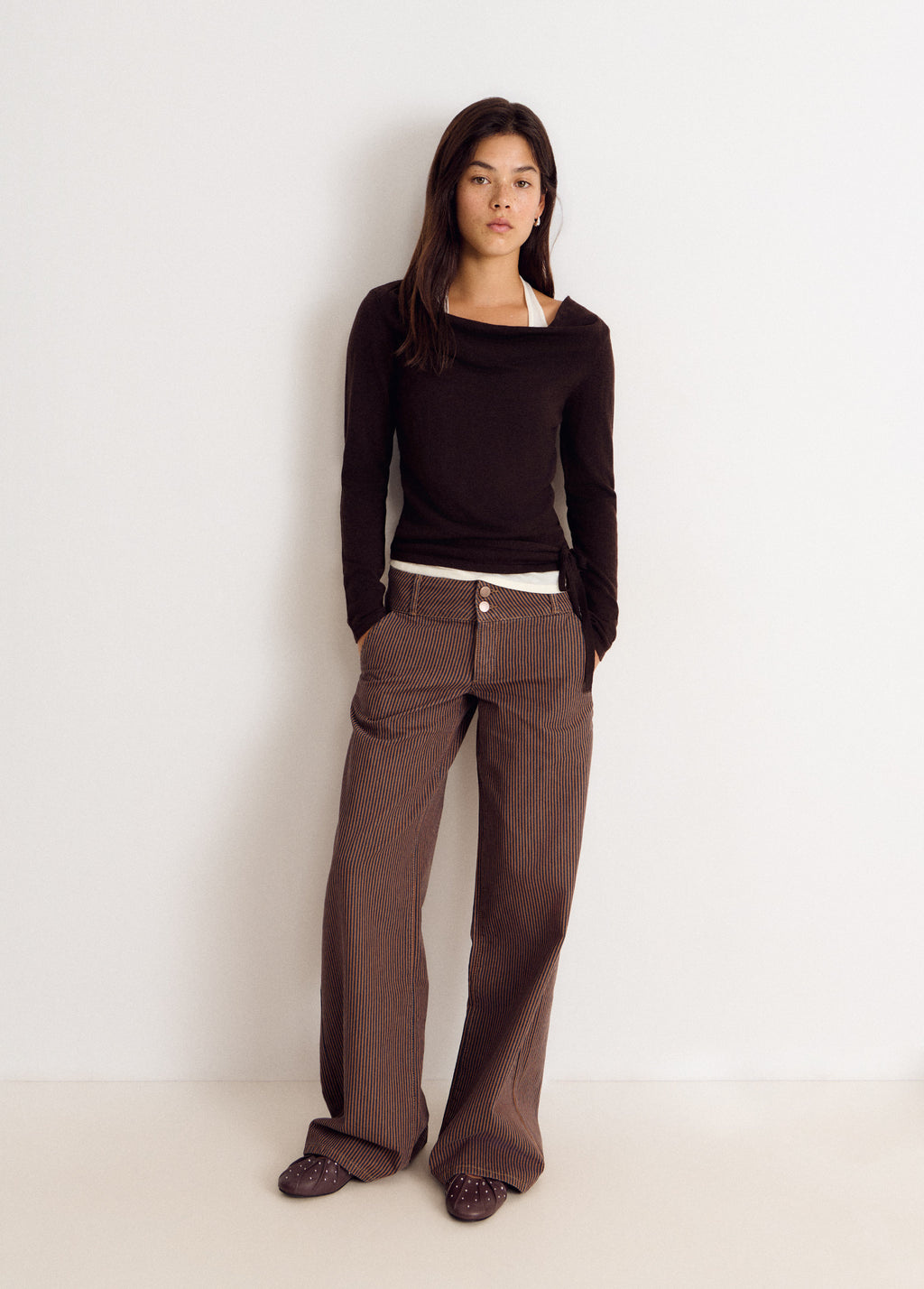 Hose mit breitem Bund