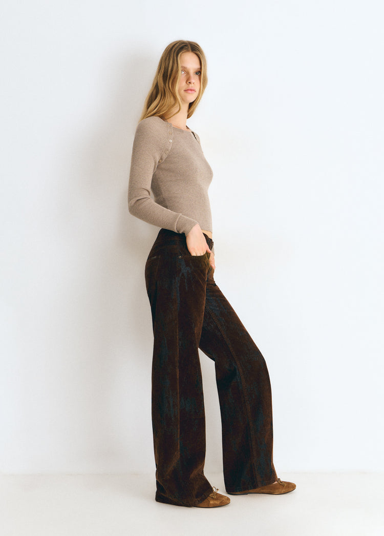 Brown flock Trouser