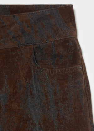 Pantalón flock marrón