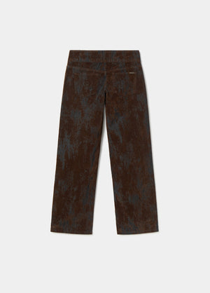 Pantalón flock marrón