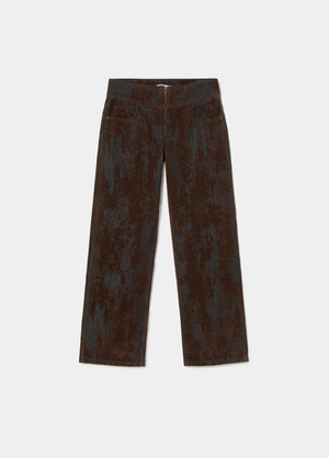 Pantalón flock marrón