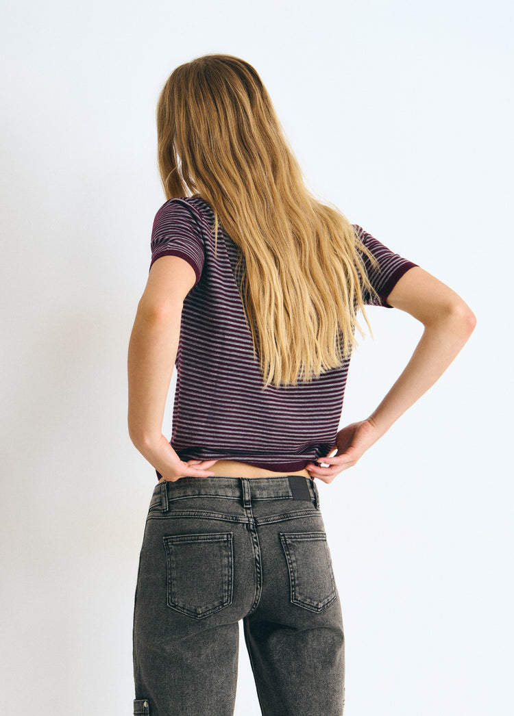 Lurex-Streifenshirt