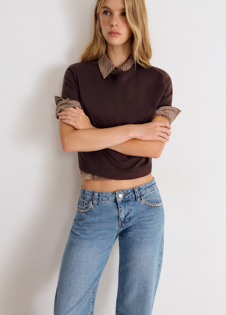 Denim with star studs