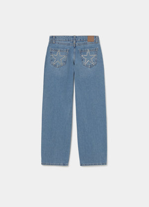 Jeans mit Sternnieten