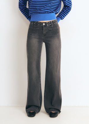 Tejano culotte alas glitter