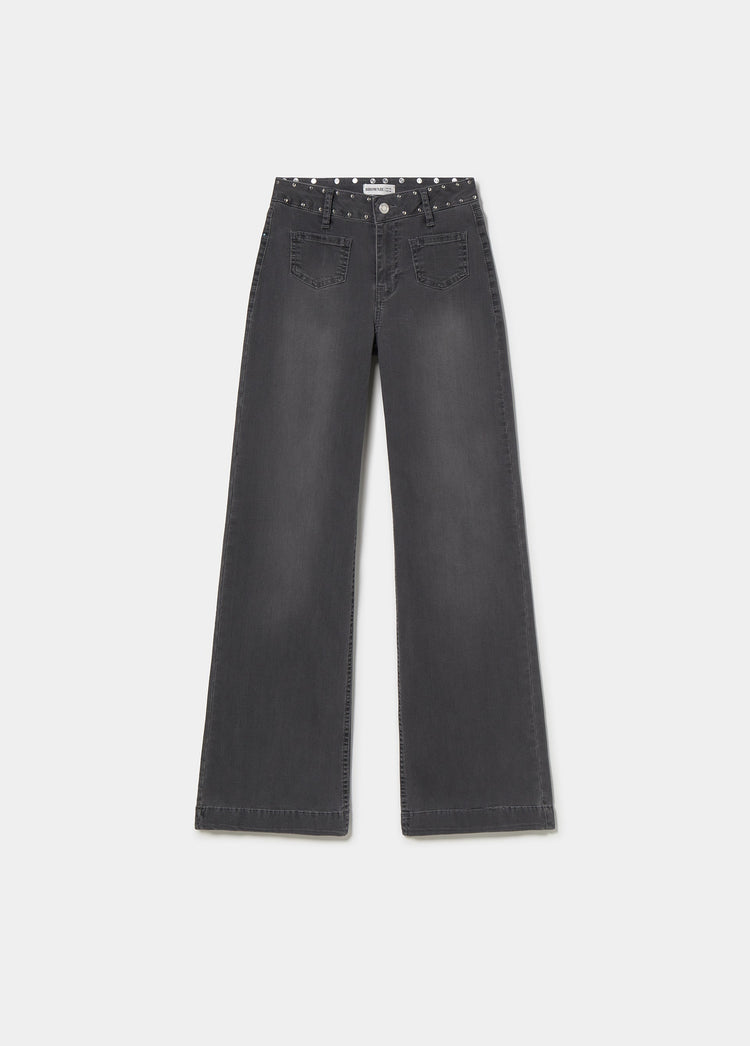 Jean culotte avec ailes pailletées