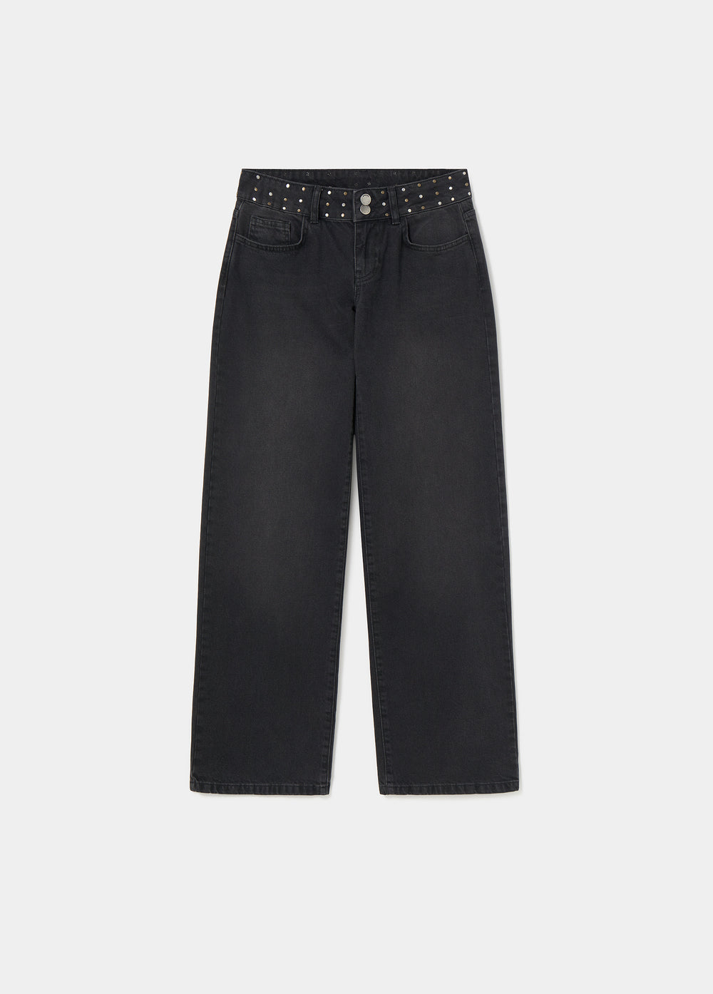 Straight-leg jeans with stars