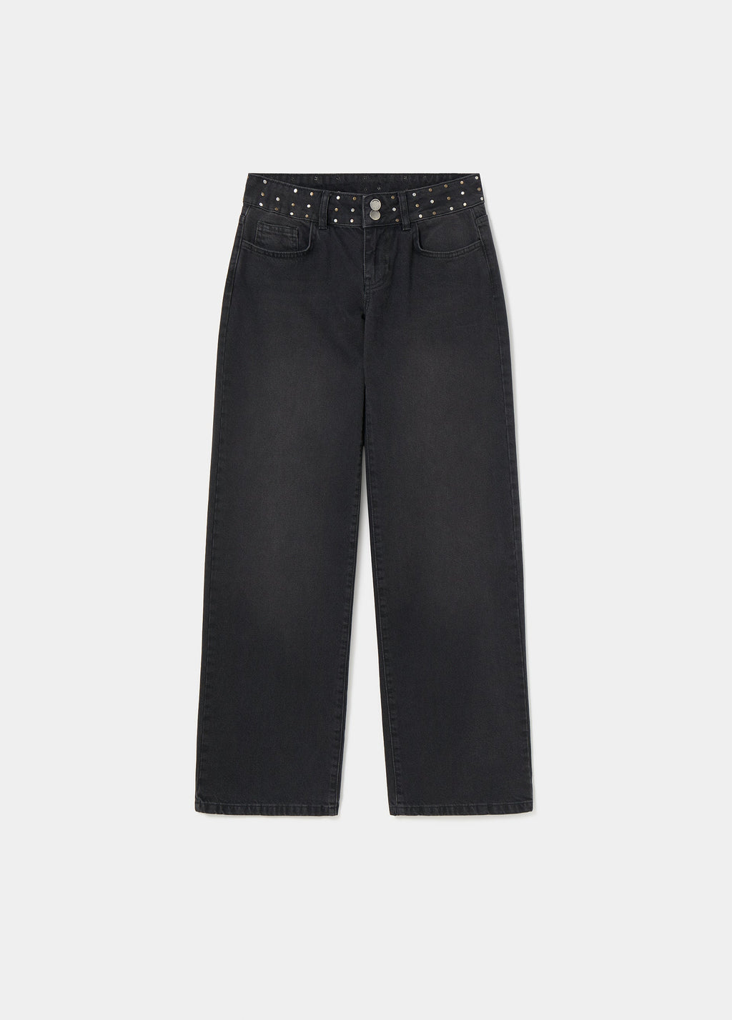 Straight-leg jeans with stars