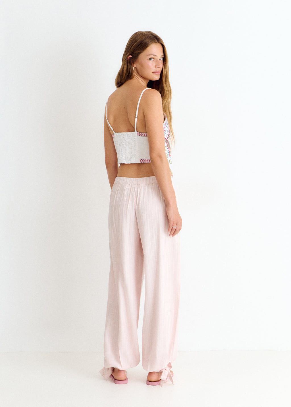 Embroidered vest top