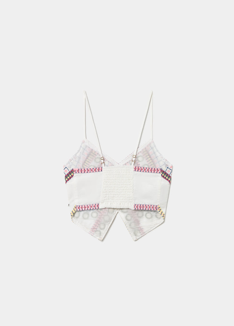 Top tirantes bordados