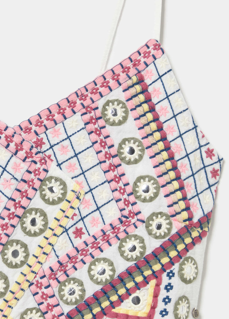 Top tirantes bordados