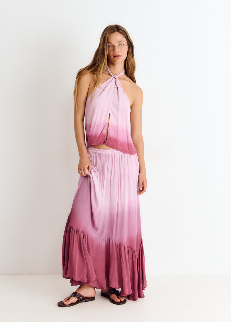 Falda larga tie-dye