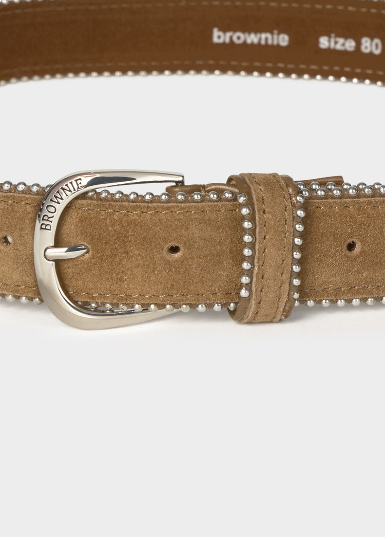 Suede bead belt