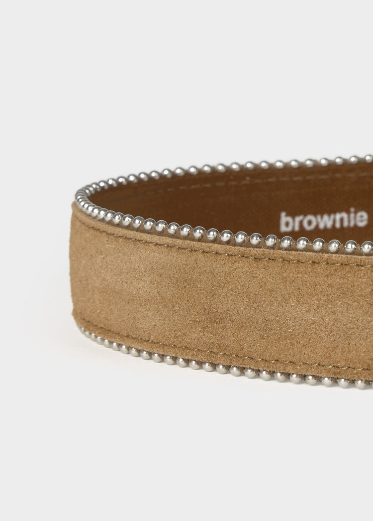 Suede bead belt