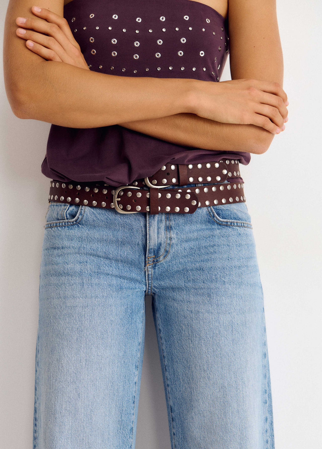 Double-stud belt
