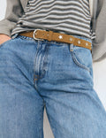 Star leather belt