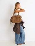Ruched shopper bag