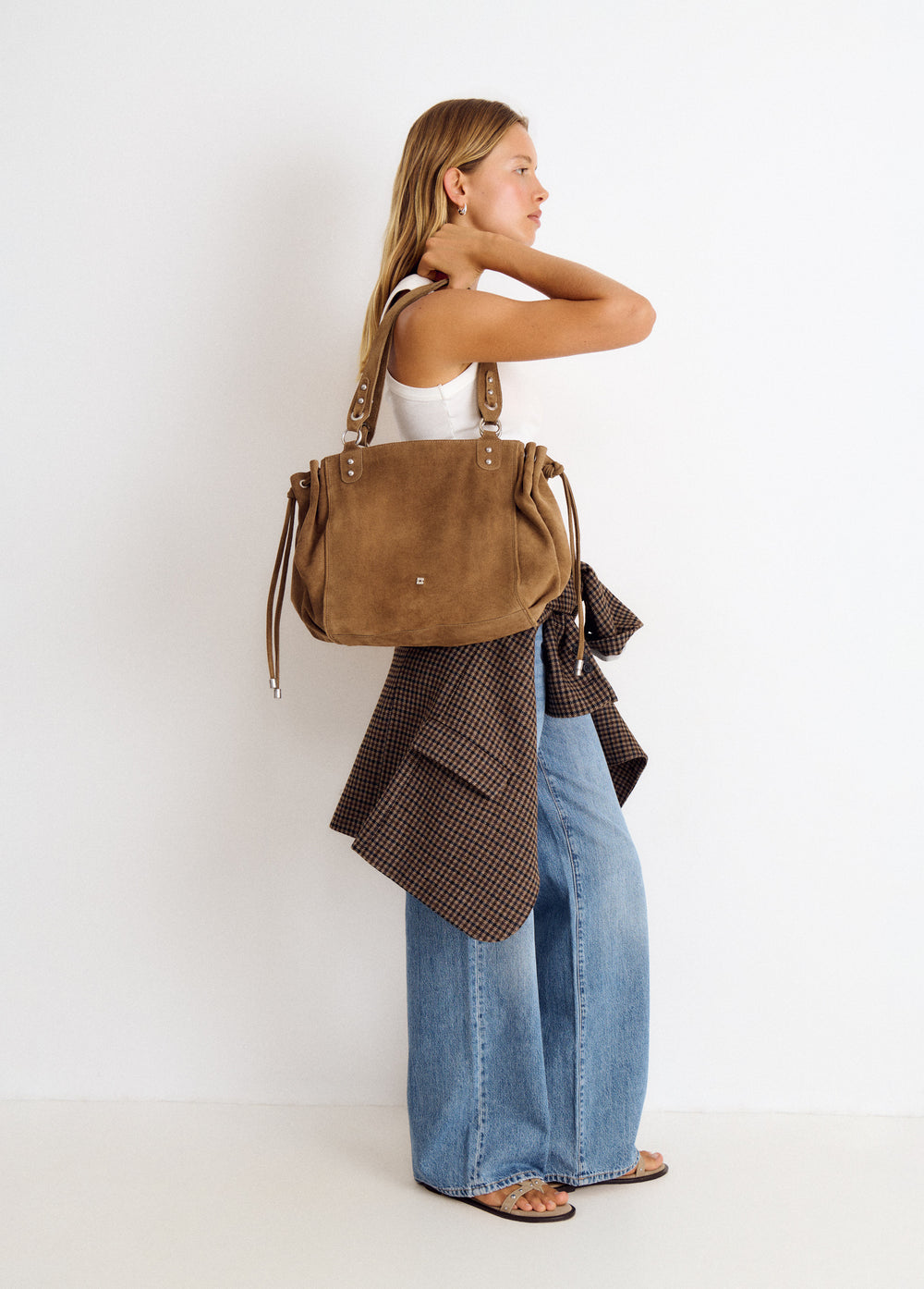 Bolso shopper fruncido