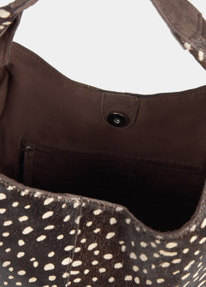 Bolso hombro piel animal print