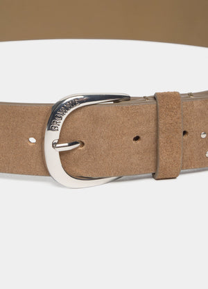 Brede riem met bloemvormige studs