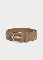 Wide flower-studded belt