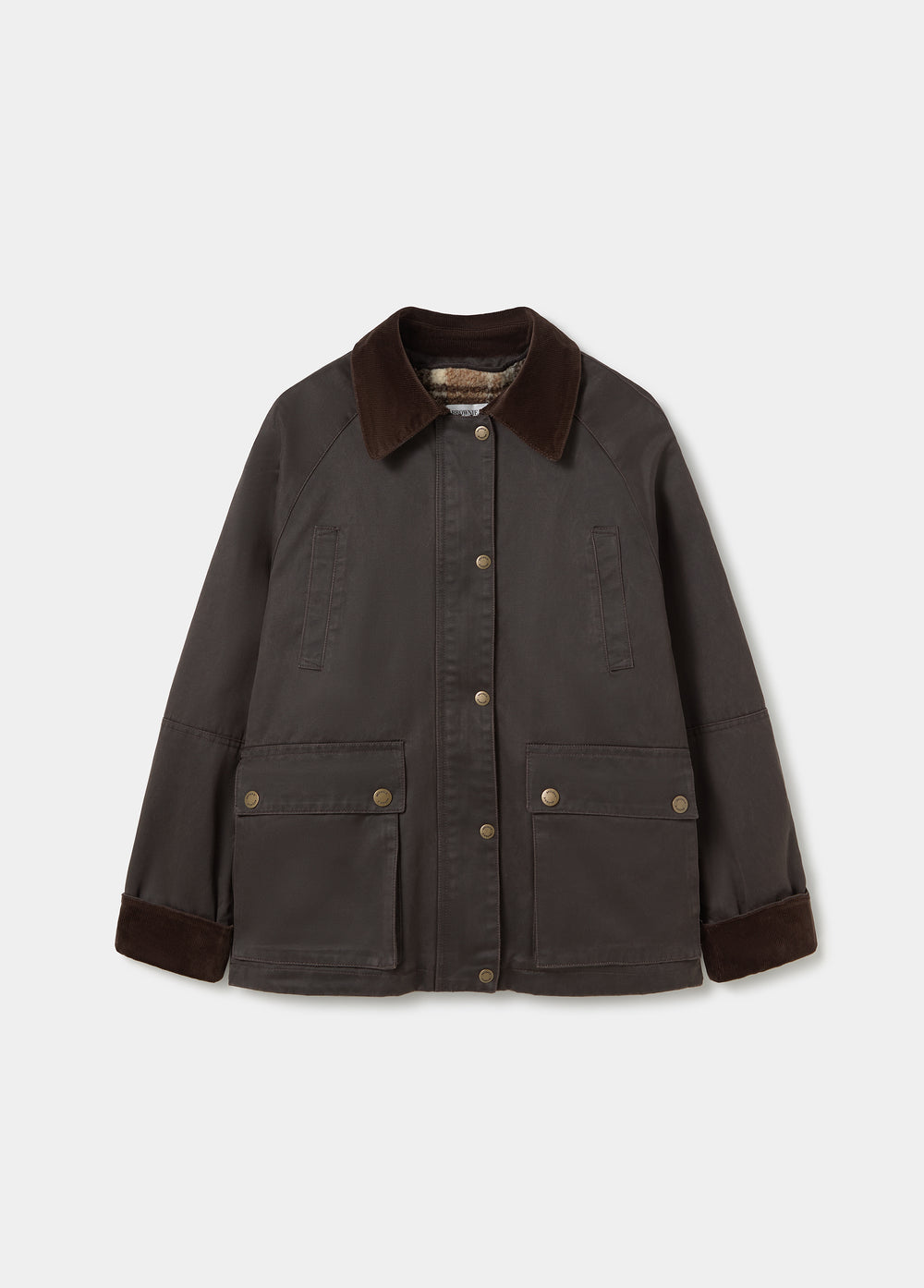 Chaqueta encerada con chaleco borrego